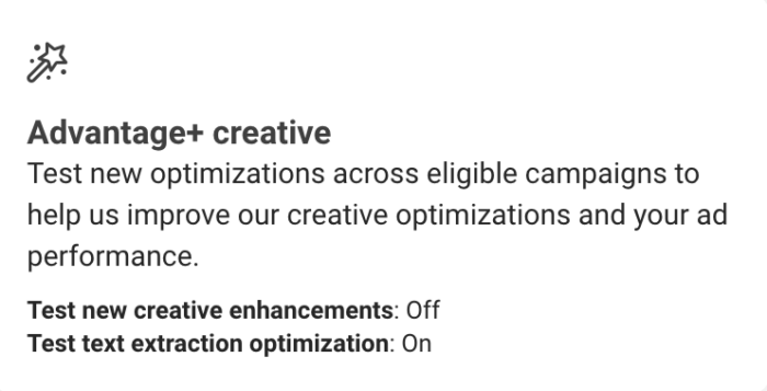 Advantage+ Creative